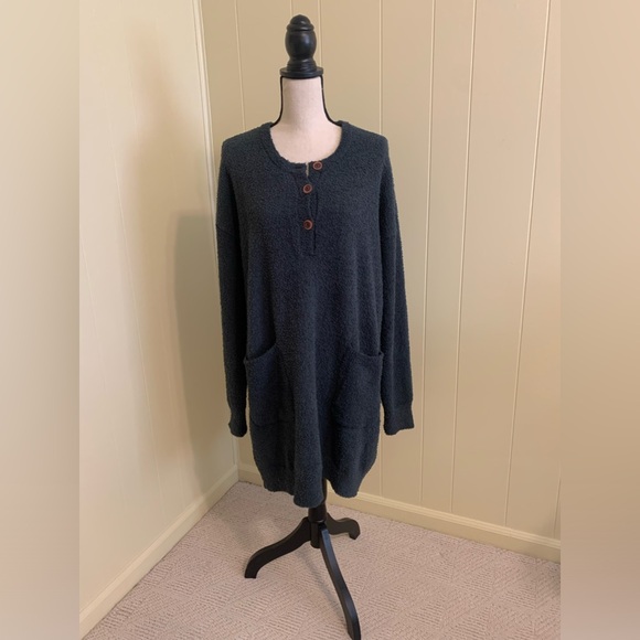 NATURAL LIFE Cozy Up Tunic Soft Fuzzy Casual Pockets Sweater Dress L - Picture 4 of 11